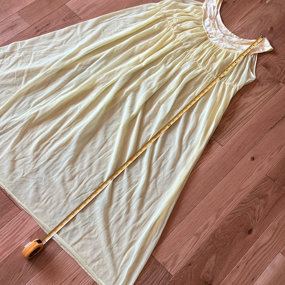 Vintage Elegant yellow sheer Chemise - Picture 7 of 8